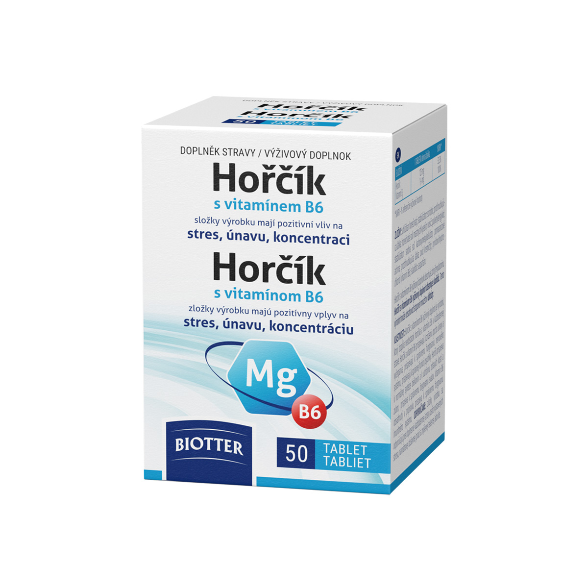 Biotter Hořčík 125 mg s vitamínem B6 50 tbl