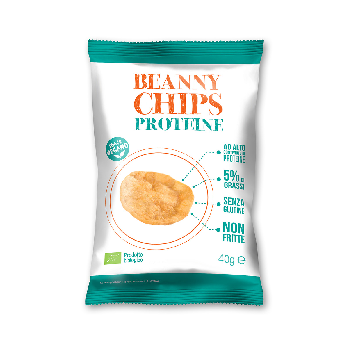Beanny Chips s proteinem BIO 40 g