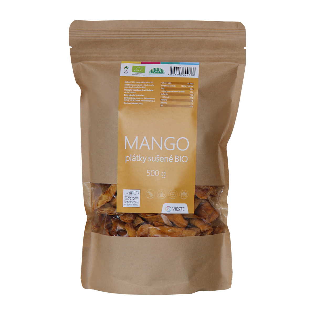 Vieste Mango plátky sušené BIO 500 g